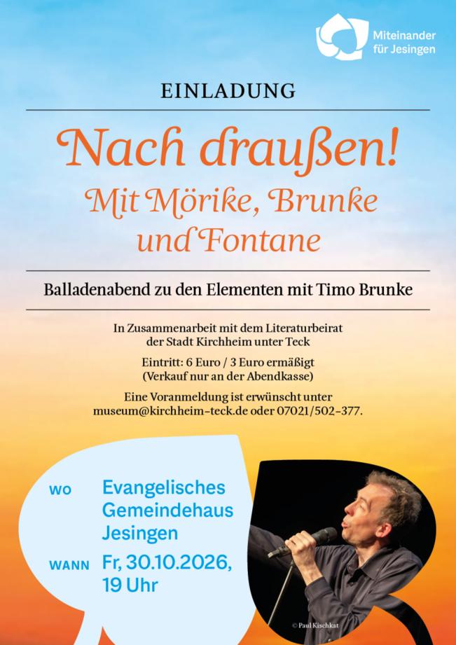 Nach draußen! - Mit Mörike, Brunke und Fontane