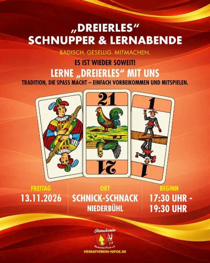 Dreierles – Schnupper- und Lernabend
