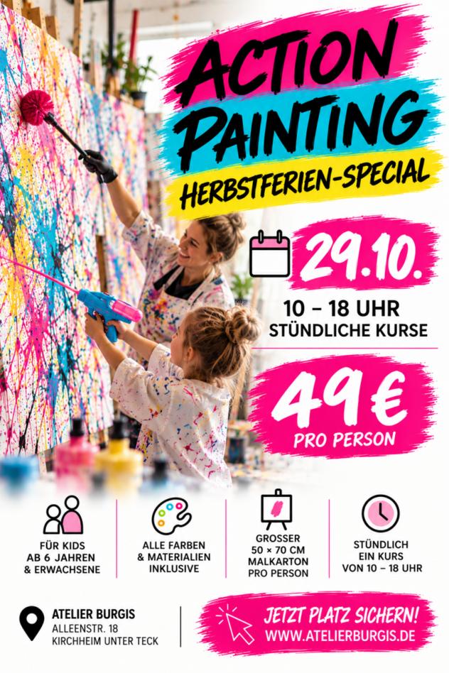 Action Painting Herbstferien Special