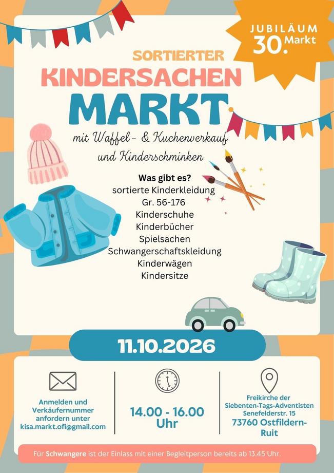 30. Kindersachenmarkt in Ostfildern-Ruit