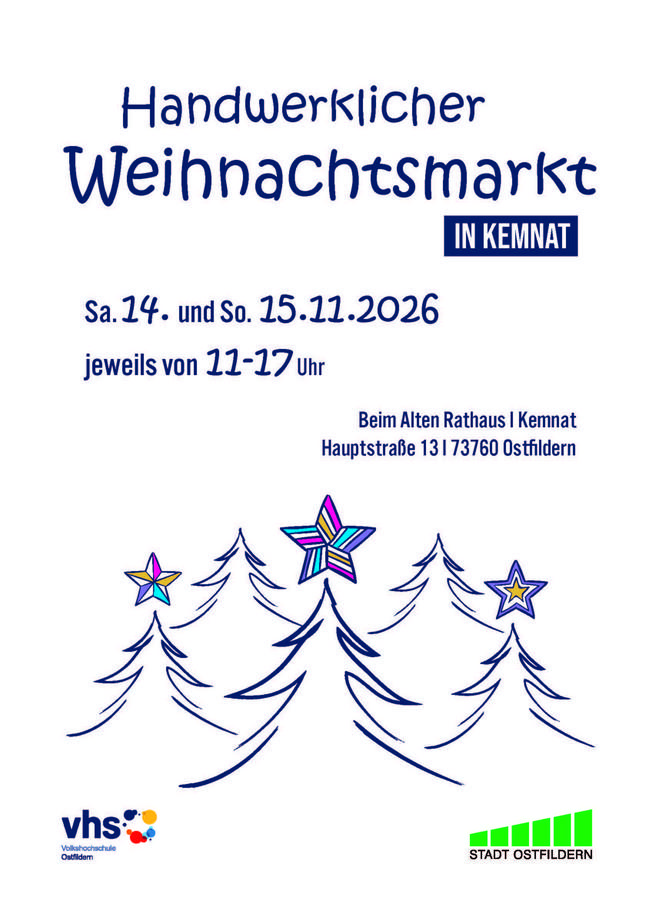 Handwerklicher Weihnachtsmarkt im Alten Rathaus in Kemnat