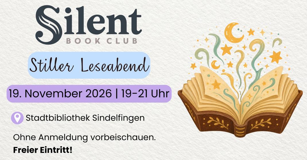 Silent Book Club: Leseabend in der Stadtbibliothek