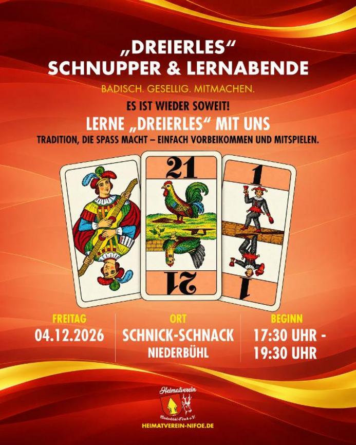 Dreierles – Schnupper- und Lernabend