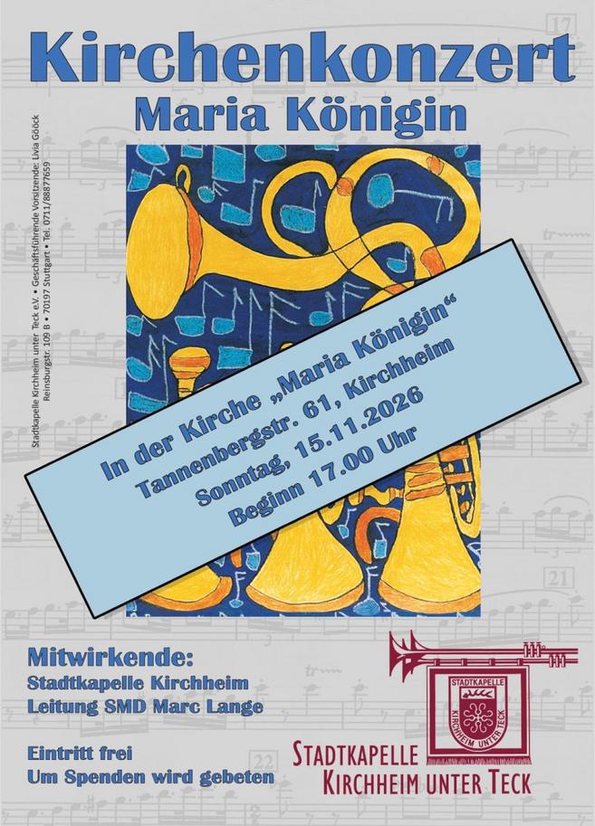 Kirchenkonzert der Stadtkapelle Kirchheim
