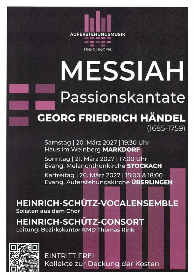 MESSIAH Passionskantate von Georg Friedrich Händel (1685 - 1759)
