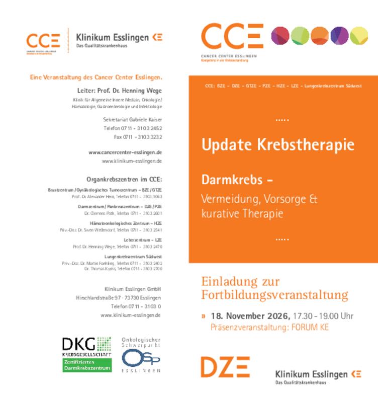 Update Krebstherapie - Darmkrebs - Vermeidung, Vorsorge & kurative Therapie